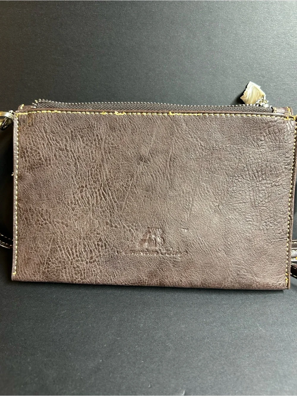 NWT American Bling Brown Studded Crossbody‎ Bag with Turquoise Accent